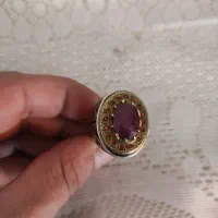 انگشتر نقره یاقوت برمه