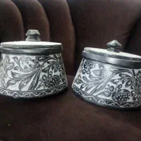 دیگ سنگی قلم زده مشکی دیزی هرکره|ظروف پختوپز|مشهد, سپاد|دیوار