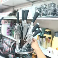 ست سرویس چاقوی اشپزخانه استیل ضد زنگ|ظروف پخت‌وپز|رشت, یخسازی|دیوار