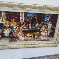 دو عدد تابلو فرش ماشینی فرانسوی نو