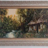 تابلو فرش چاه ابریشم دستباف تبریز