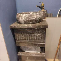 روشویی سنگی همراه شیر