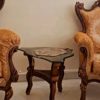 مبلمان پذیرایی همراه با میزناهاخوری  چوب گردو|مبلمان خانگی و میز عسلی|تهران, ستارخان|دیوار