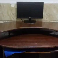 فروش میز کامپیوتر قهوه ای رنگ|میز تحریر و کامپیوتر|میناب, |دیوار