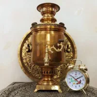 سماور زغالی با مهر روس