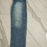 شلوار جین نیم بگ آبی تیره