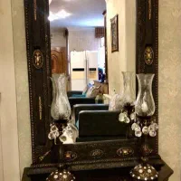 آیینه شمعدان برنز و کریستال