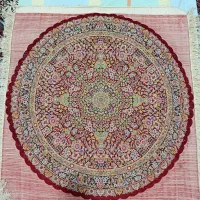 فرش گرد ابریشم خالص