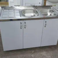زیر سینکی کابینت سینک درب ام دی اف بدنه فلزی