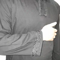 پیراهن  تترون مشکی یراق داربروجرد