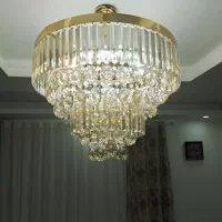 دو عدد لوستر طلایی شیک و آنتیک