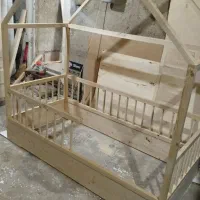 سرویس تخت خواب کلبه ای نوزاد|تخت و سرویس خواب|گرگان, |دیوار