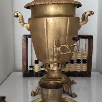 سماور زغالی روسی مس قدیمی 5 لیتری بسیارسالم وزیبا