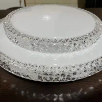 چراغ سقفی کریستالی 2 طبقه 72 وات سه حالته|لوستر و چراغ آویز|تهران, حکیمیه|دیوار