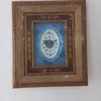 ساعت دیواری خاتم و مینا کاری