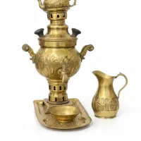 سماور برنجی ذغالی قدیمی