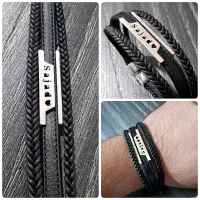 ساخت پلاک نقره دستبند چرم و گردنبند با طرح دلخواه|بدلیجات|مشهد, رسالت|دیوار