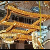 لوستر الماس.کهکشانی سه حلقه حریر.AC light|لوستر و چراغ آویز|تهران, سنگلج (شاپور)|دیوار