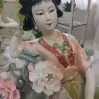 ۲ عدد مجسمه زن چینی اصل و آنتیک|مجسمه، تندیس، ماکت|قزوین, |دیوار