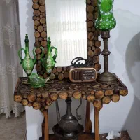 اینه کنسول چوبی کار دست