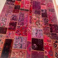 فرش چهل تکه وینتیج دستباف