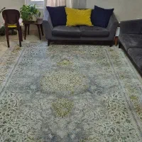 فرش ۹ متری ۷۰۰ شانه رنگ سبز طلاکوب