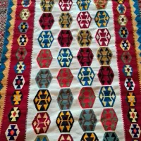 گلیم قشقایی|گلیم، جاجیم، گبه|شیراز, شیخ روزبهان|دیوار