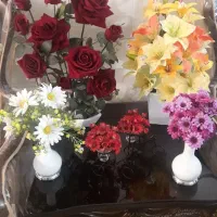 گل مصنوعی..وگلدان