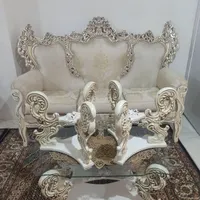 مبل ۷ نفره سلطنتی و جلو مبلی و عسلی در حد نو|مبلمان خانگی و میز عسلی|رباط‌کریم, |دیوار