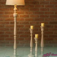 ست آباژور چوبی خراطی شده