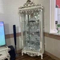 سرویس مبل ومیز غذا خوری و ویترین در حد نو|مبلمان خانگی و میز عسلی|قم, لسانی|دیوار