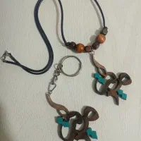 ست گردنبند و سرکلیدی معرق شده