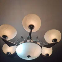 لوستر استیل و چوب،اسپرت|لوستر و چراغ آویز|اصفهان, شهرک میلاد|دیوار