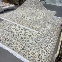 فرش دستباف (بساک)جفت ۹ متری نایین ۹ لا|فرش|مشکیندشت, |دیوار