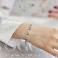 دستبند نقره کارتیه یک در میان نگین دار روکش طلا|بدلیجات|تبریز, |دیوار