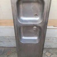 سینک ظرفشویی دو قلو استیل