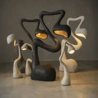 لوستر و آباژور پاپیه ماشه دست ساز