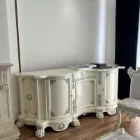کنسول و آیینه چوب راش