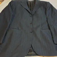 کت تک مردانه BOSS سایز 54 سرمه‌ای راه‌راه