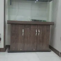 اکواریوم شیشه خم به همراه کمد ام دی اف