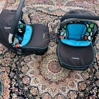 کالسکه دو قلو گودبیبی همراه کریر صندلی ماشین شو|کالسکه و لوازم جانبی|تهران, مینیسیتی (شهرک نفت)|دیوار