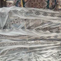 پرده حریر با والن طرح دار|پرده، رانر، رومیزی|باروق, |دیوار