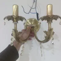 دیوارکوب دوشاخه برنجی مهرافروز