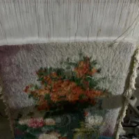 تابلو فرش گل و فانوس