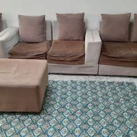 مبل ال راحتی به همراه پاف