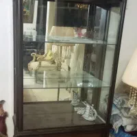 ویترین شیشه ای و چوبی کشو دار ، بوفه