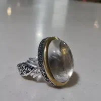 انگشتر نقره ۹۲۵ با سنگ ناب دُر نجف|جواهرات|بندر دیر, |دیوار