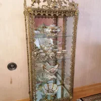 بوفه برنجی، ساعت، آینه کنسول