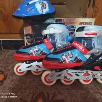 کفش اسکیت پسرونه طرح کاپیتان آمریکا