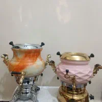 سماور دوکاره برنجی ۶لیتری گازی|سماور، چایساز، قهوهساز|مشهد, جنت|دیوار